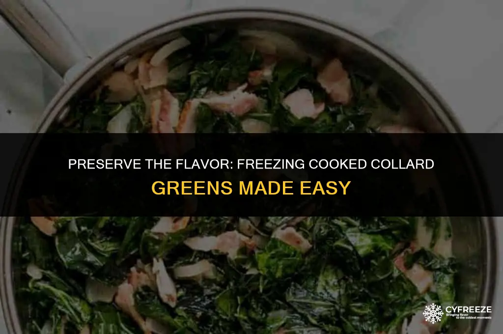 how do you freeze cooked collard greens