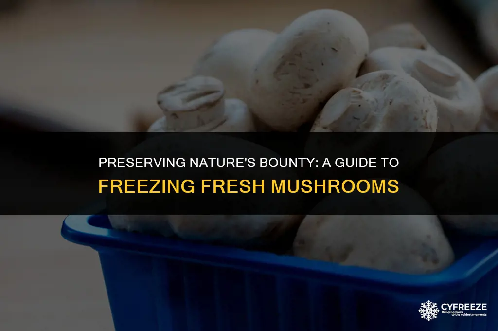 how do you freeze fresh mushrooms