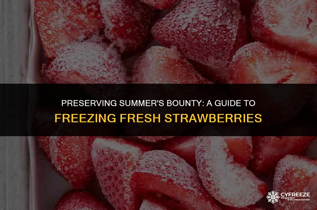 how do you freeze fresh picked strawberries