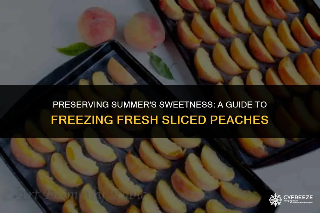 how do you freeze fresh sliced peaches