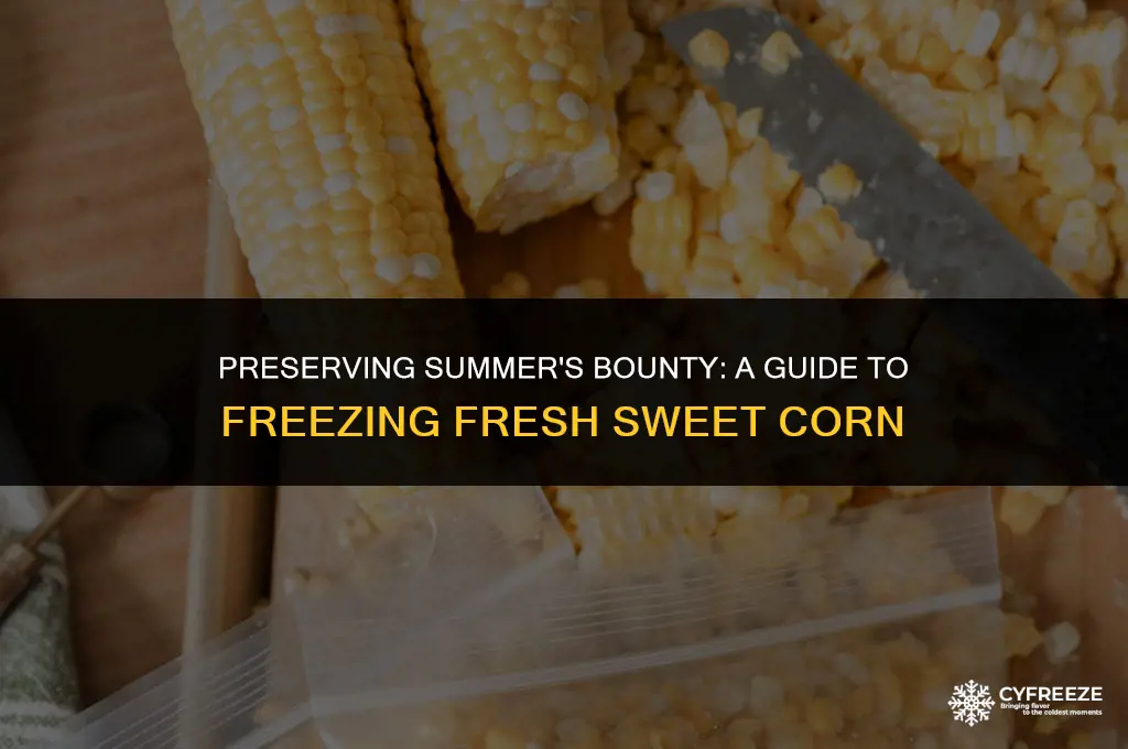 how do you freeze fresh sweet corn