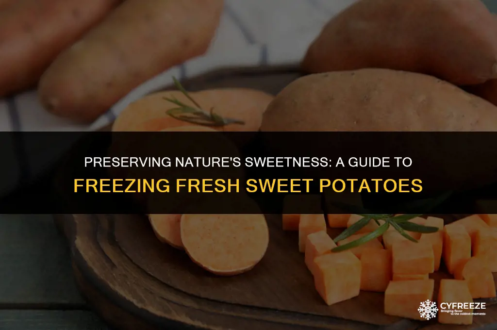 how do you freeze fresh sweet potatoes