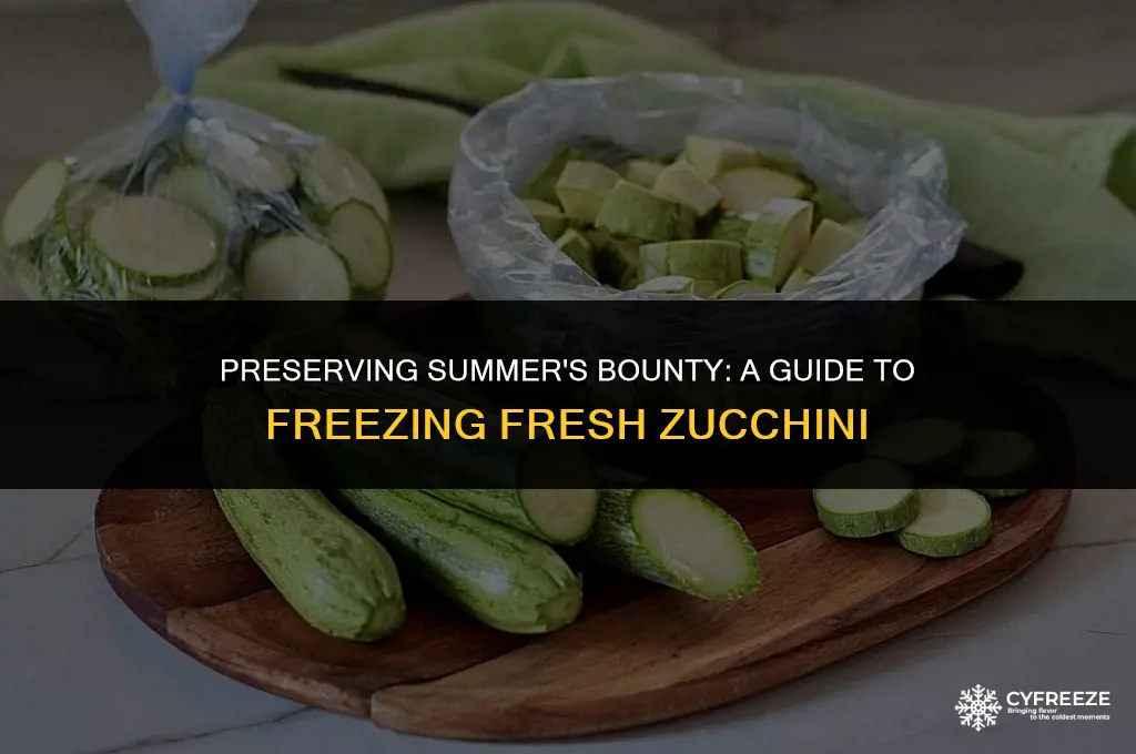 how do you freeze fresh zucchini