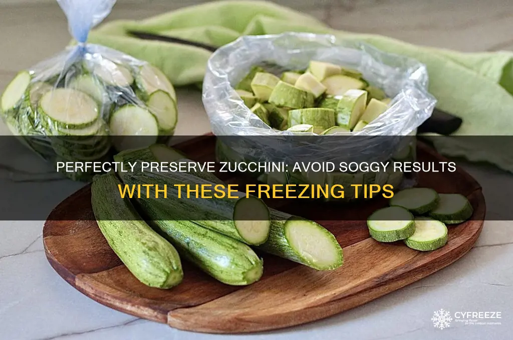 how do you freeze zucchini without getting soggy