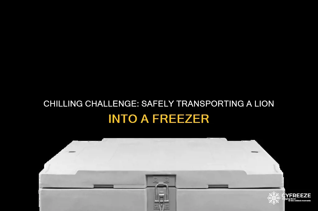 how do you get a lion in a freezer