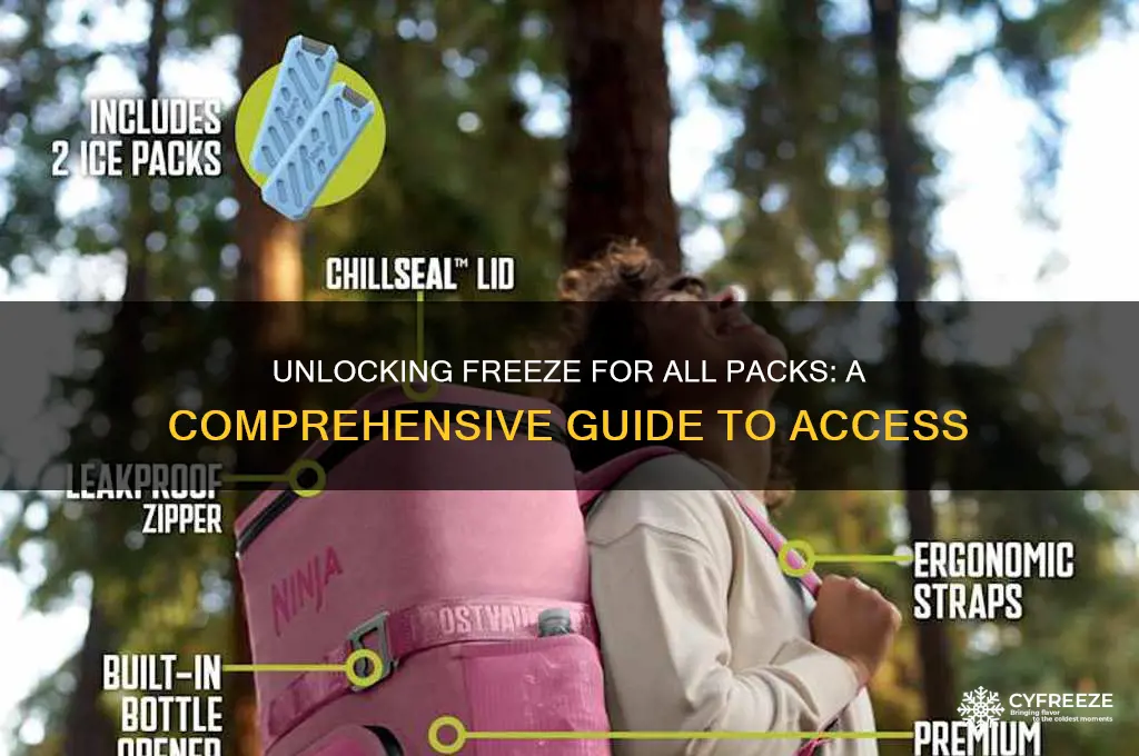 how do you get freeze for all packs