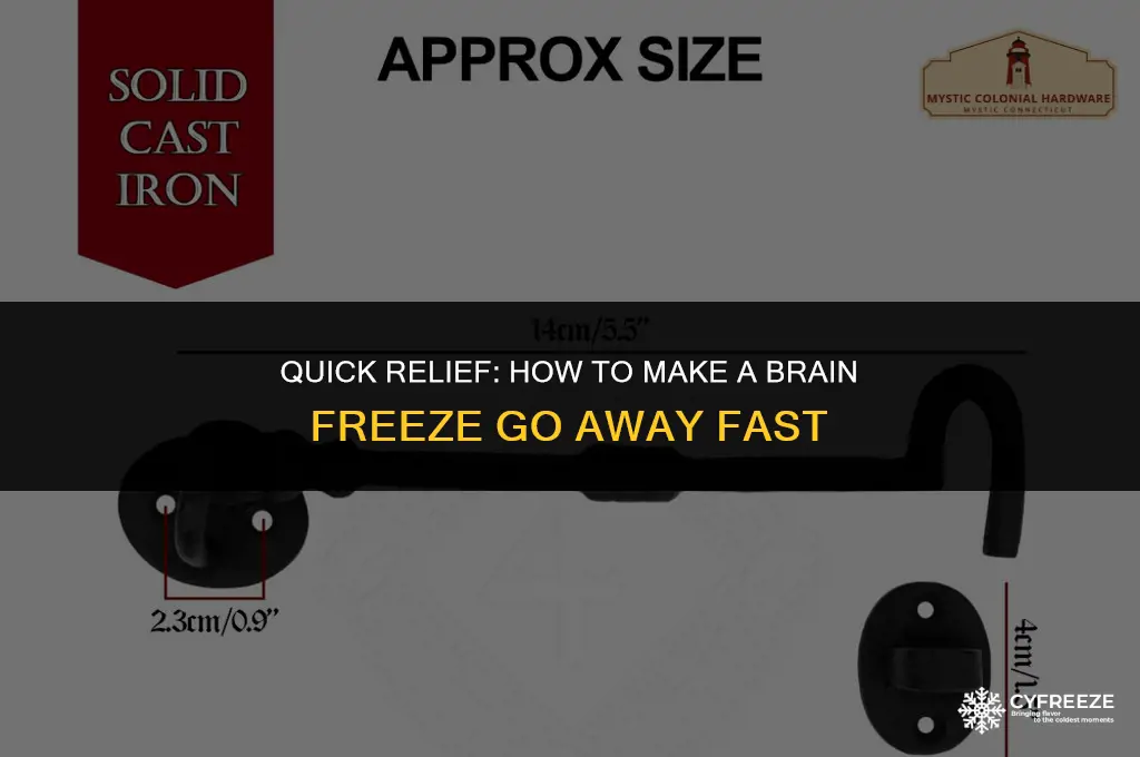 how do you make a brain freeze go away
