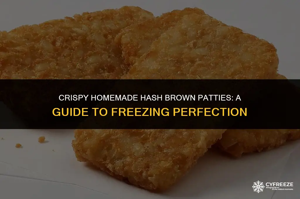 how do you make homemade hahbrown patties to freeze
