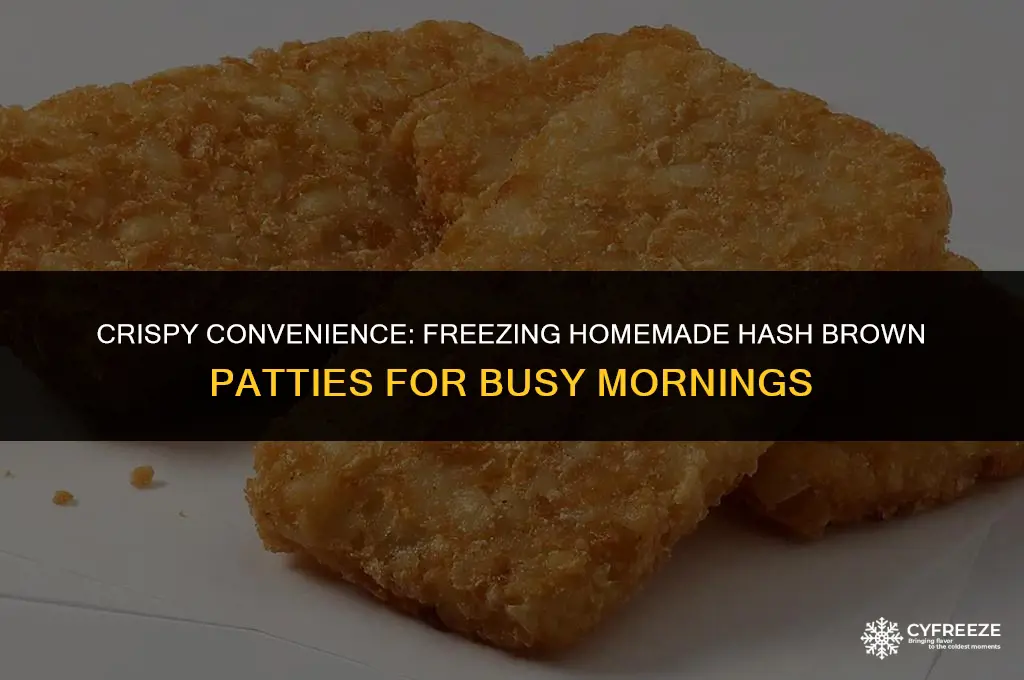 how do you make homemade hash brown patties to freeze