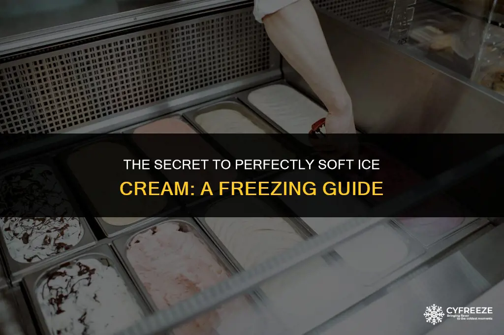 how do you make ice cream soft while freezing
