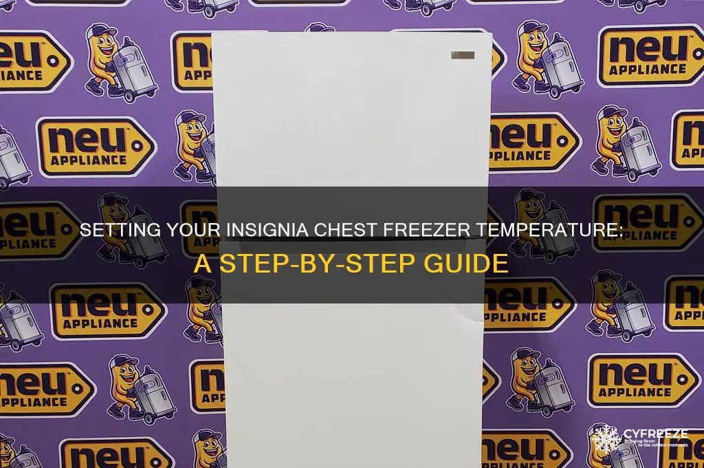 how do you set insignia chest freezer temperature