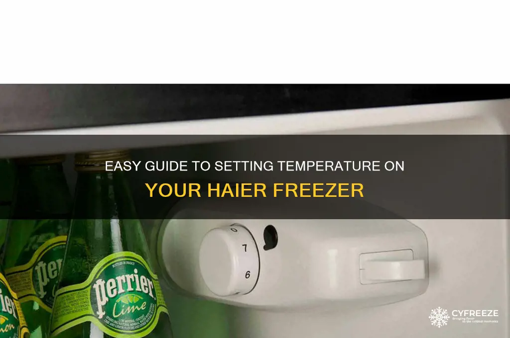 how do you set the temperature on a haier freezer
