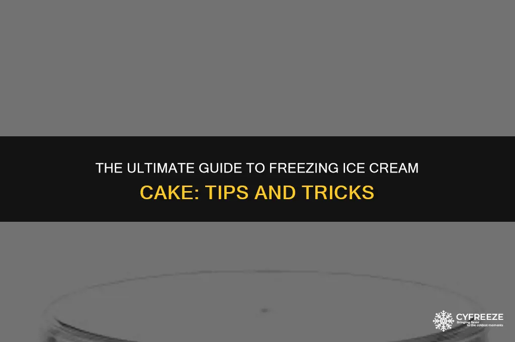 how do you store ice cream cake in the freezer