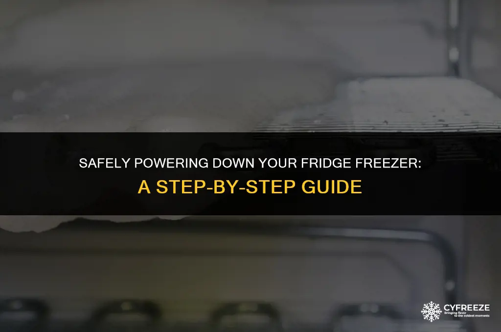 how do you turn off a fridge freezer internally