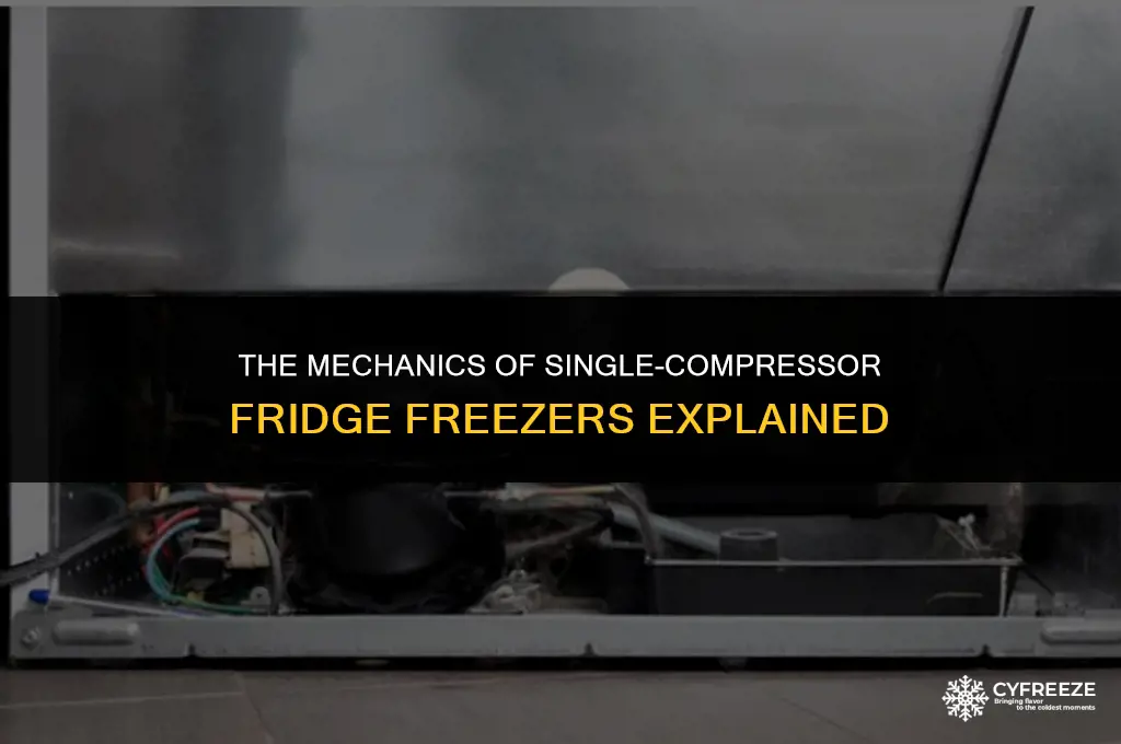how does a fridge freezer work with one compressor