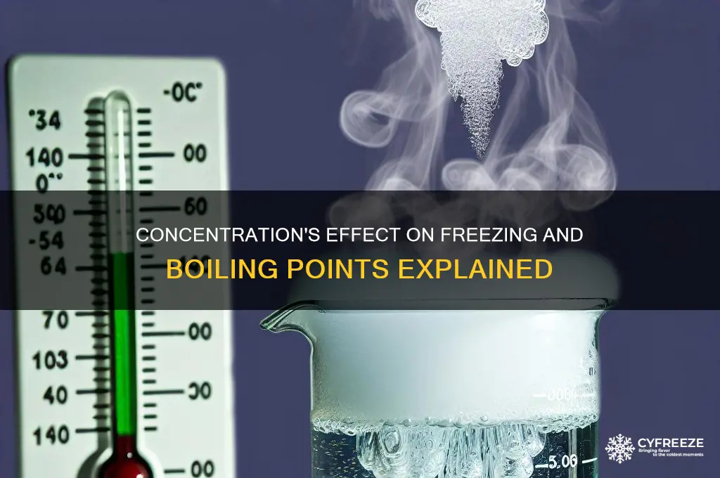 how does concentration impact freezing point and boiling point