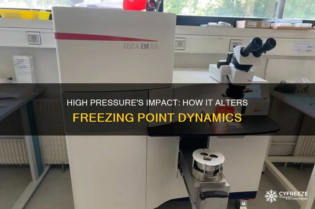 how does high pressure affect freezing point