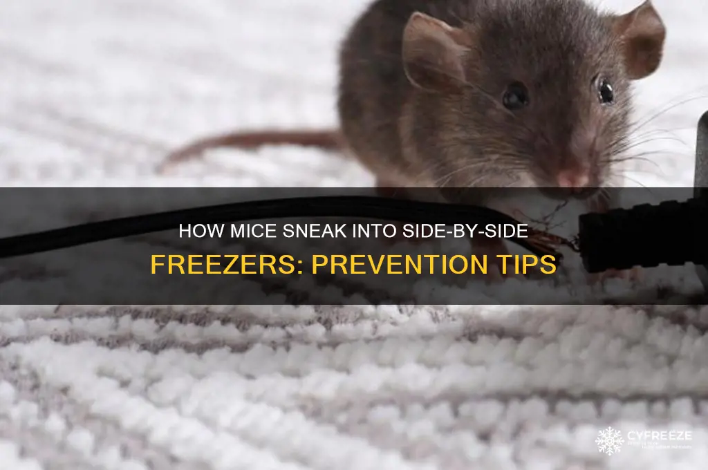 how does mouse get into side by side freezer