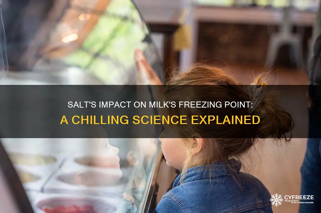 how does salt affect the freezing point of milk