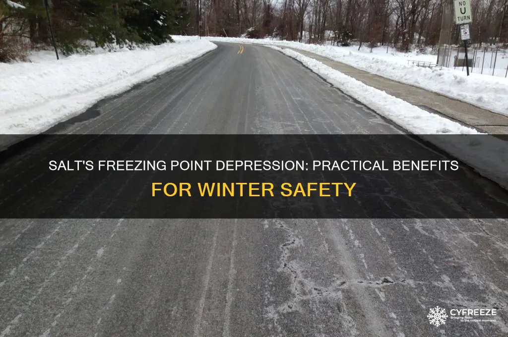 how does salt slowing down the freezing point help us