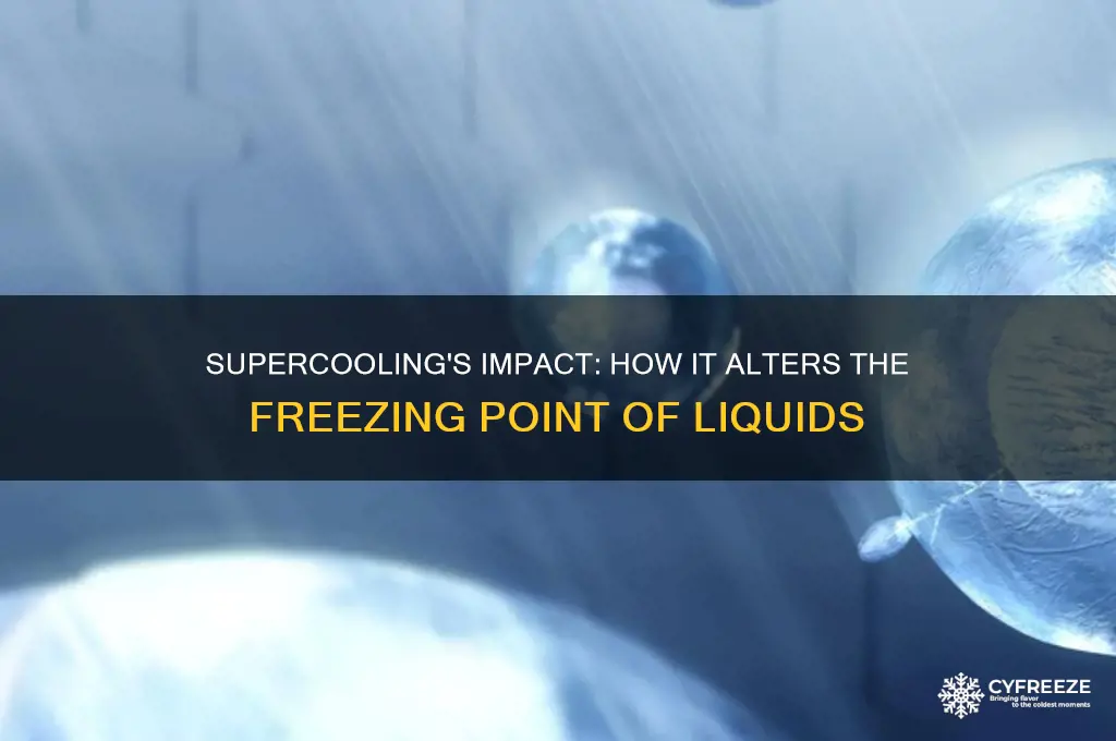 how does supercooling affect freezing point