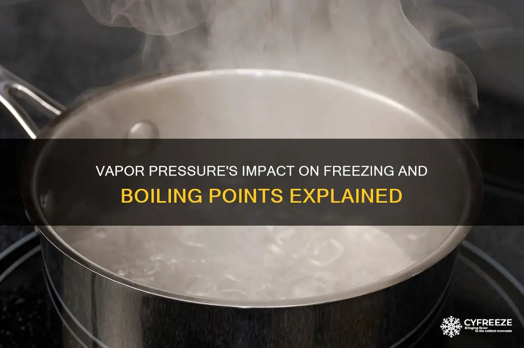 how does vapor pressure affect freezing point and boiling point