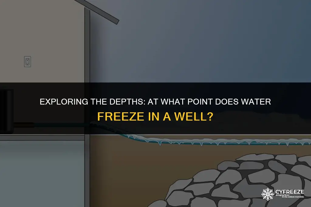 how far down a well will water freeze
