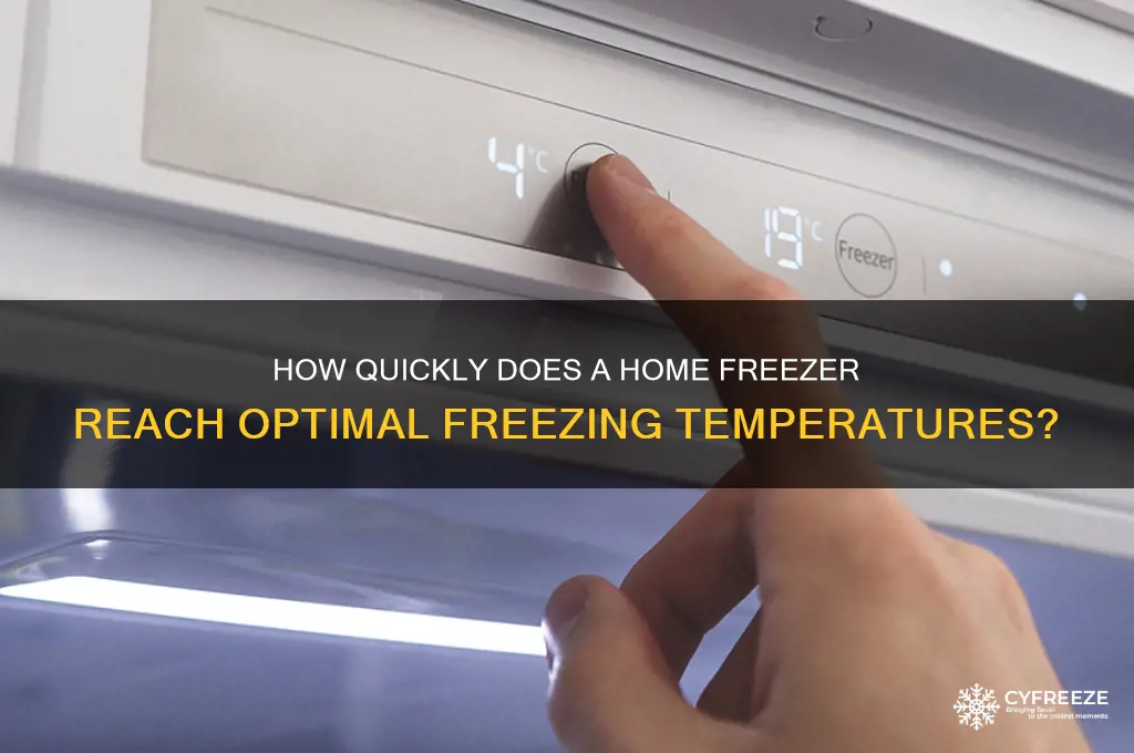 how fast does a home freezer drop temperature