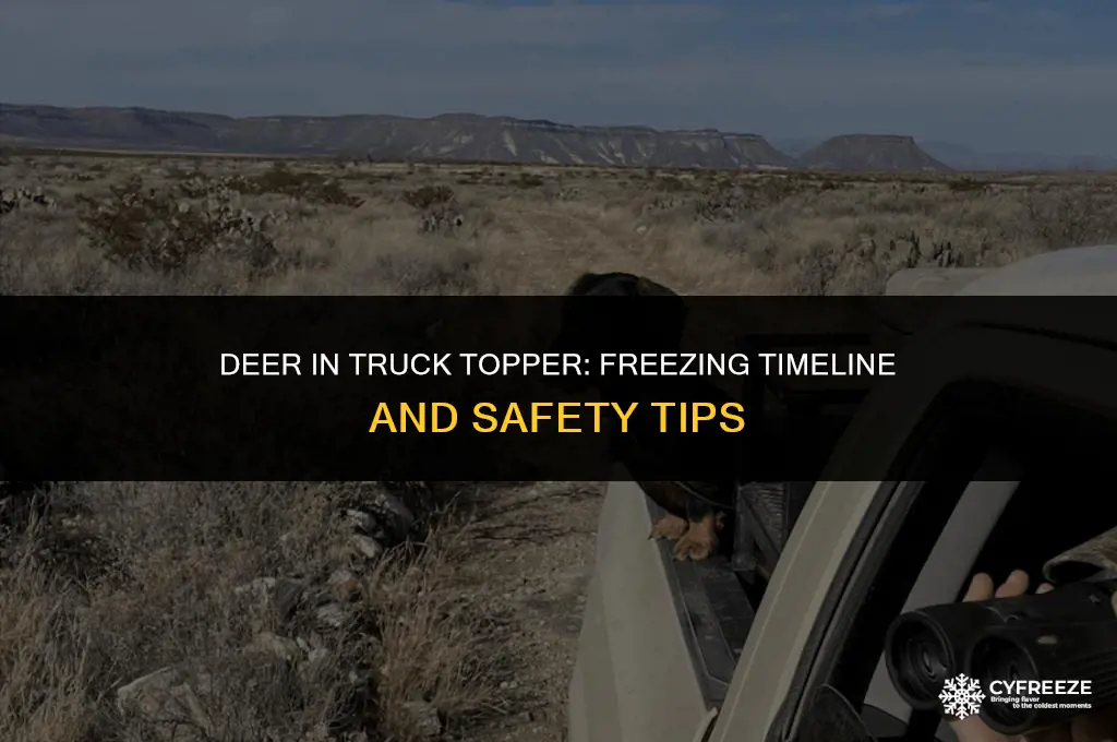 how fast will deer freeze in truck topper