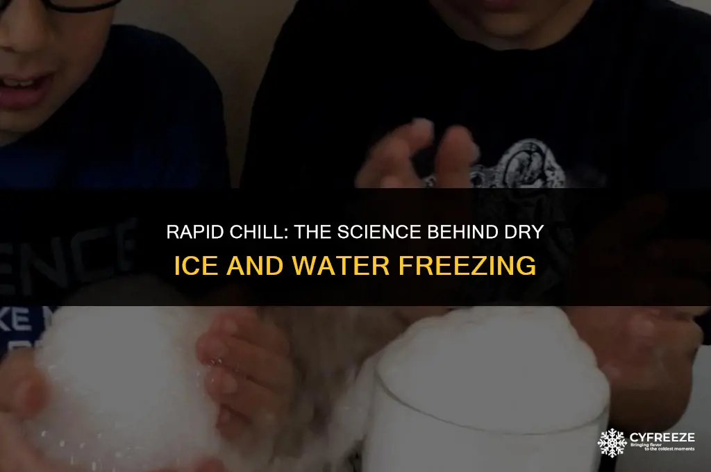 how fast will dry ice freeze water
