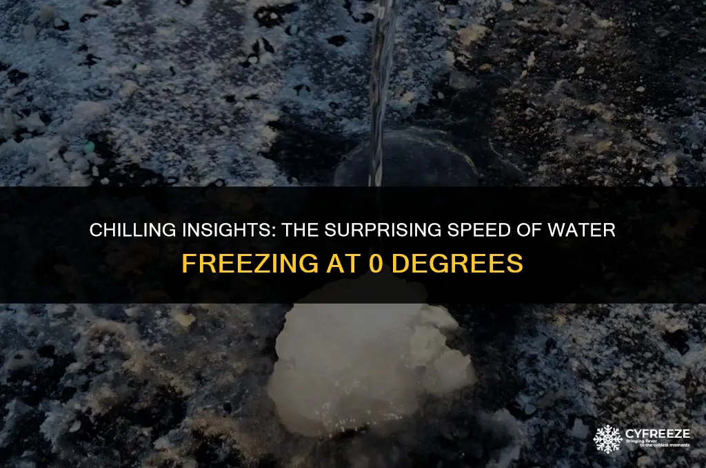 how fast will water freeze at 0 degrees