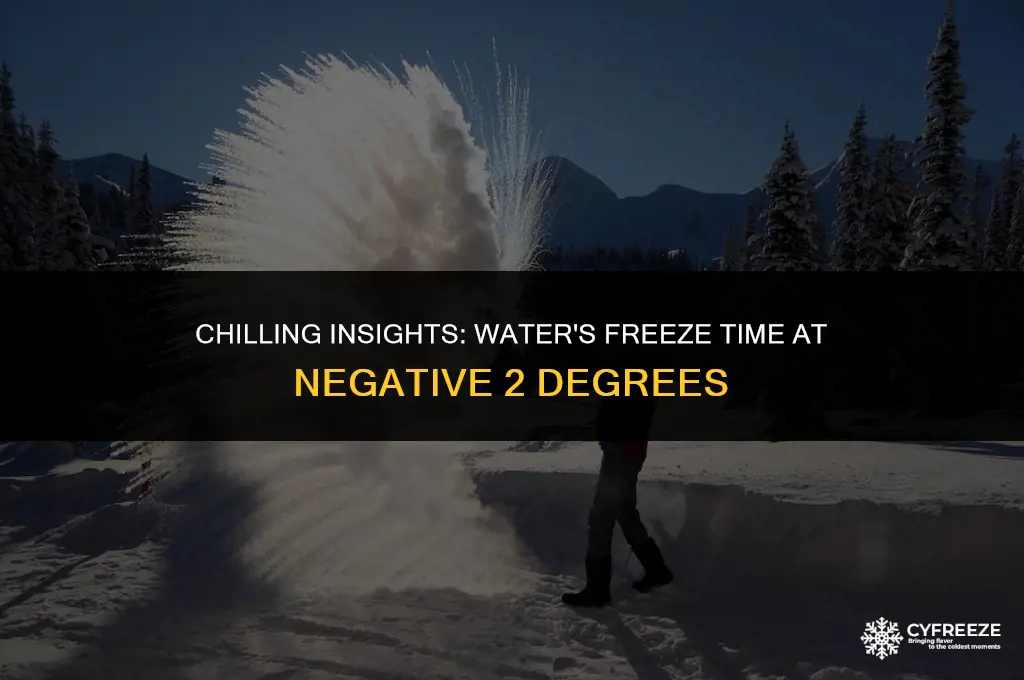 how fast will water freeze at negative 2 degrees