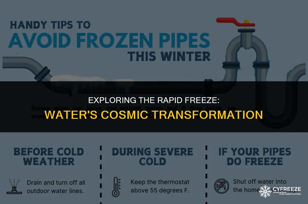 how fast will water freeze in space