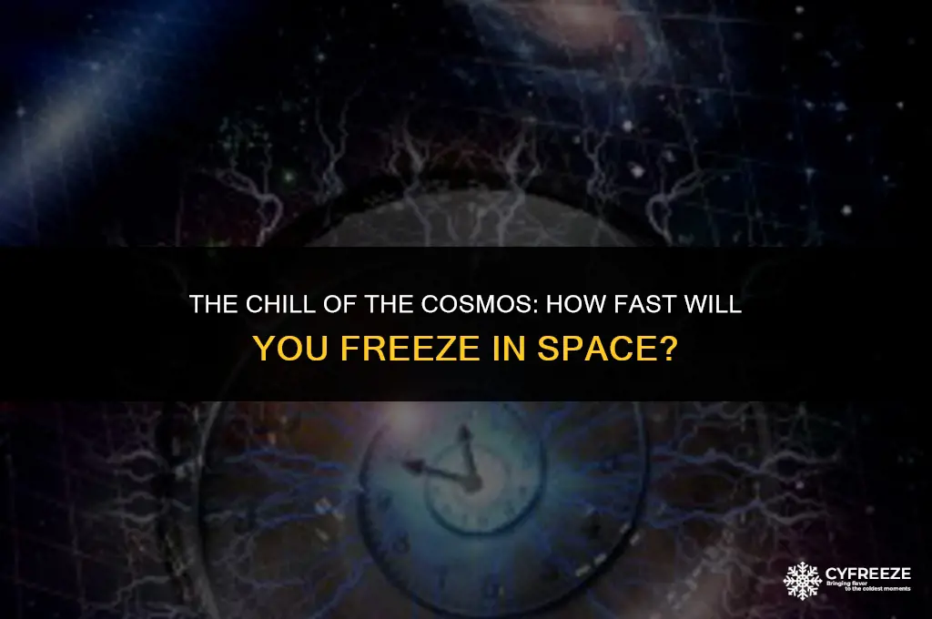 how fast will you freeze in space