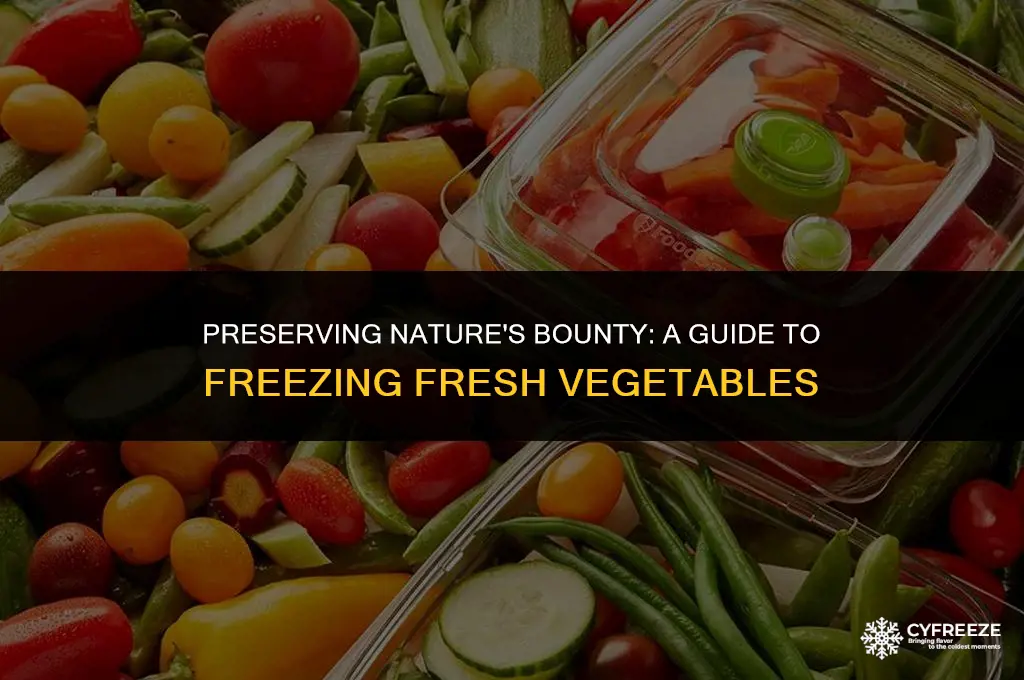 how freeze fresh vegetables