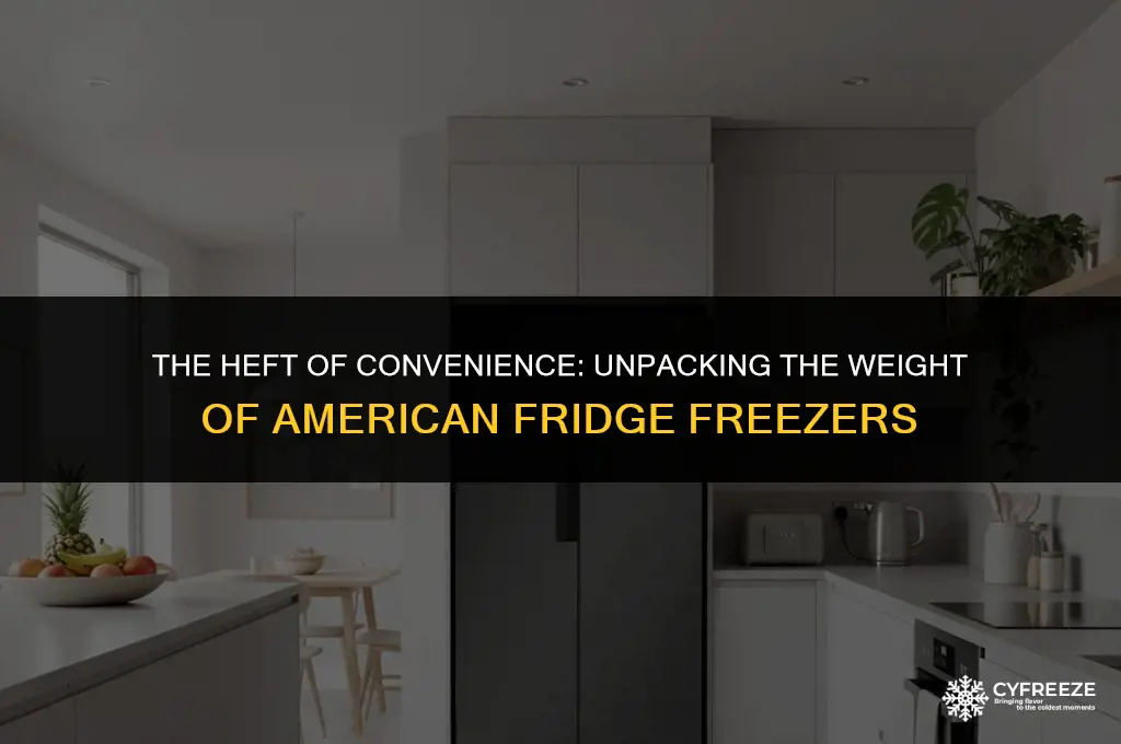 how heavy is a american fridge freezer