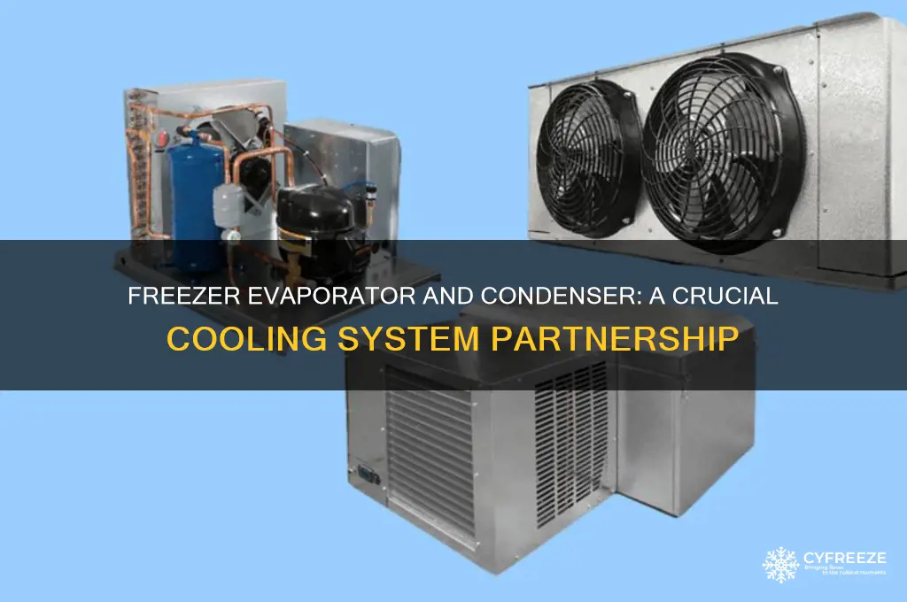 how is a freezer evaporator used with a condenser