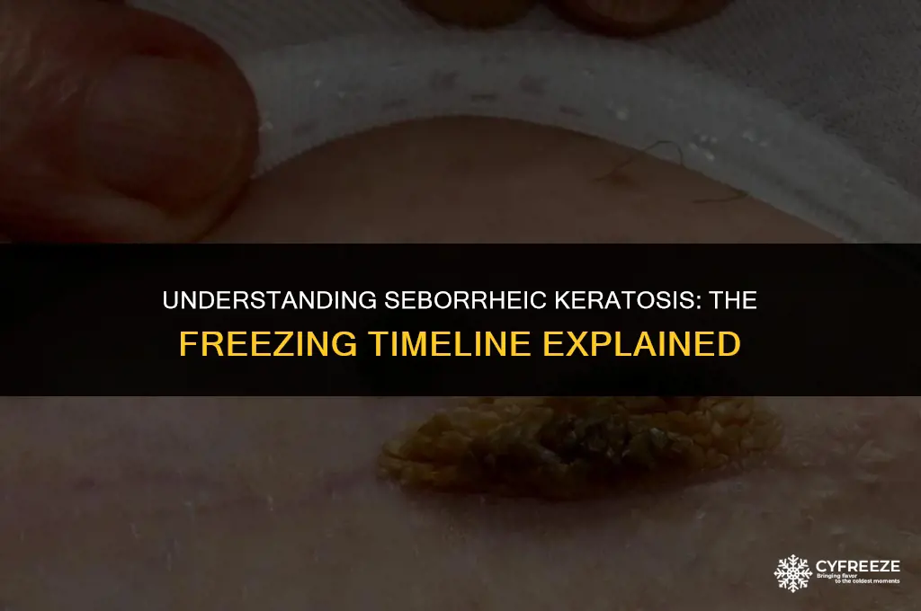 how long after freezing will seborrheic keratosis to fall off