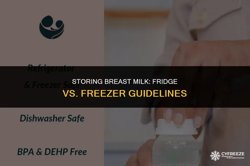 how long breast milk fridge freezer