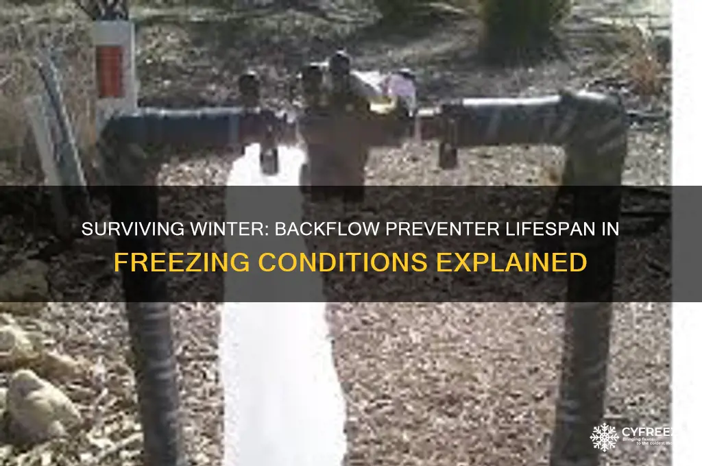 how long can a backflow preventer survive freezing temperatures