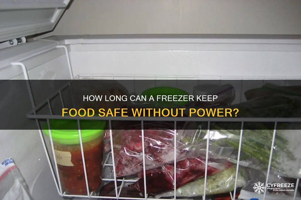 how long can a freezer maintain temperature without power