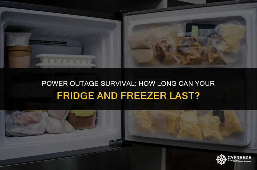 how long can a fridge and freezer be without power