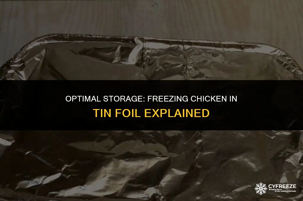 how long can chicken stay in tin foil in freezer