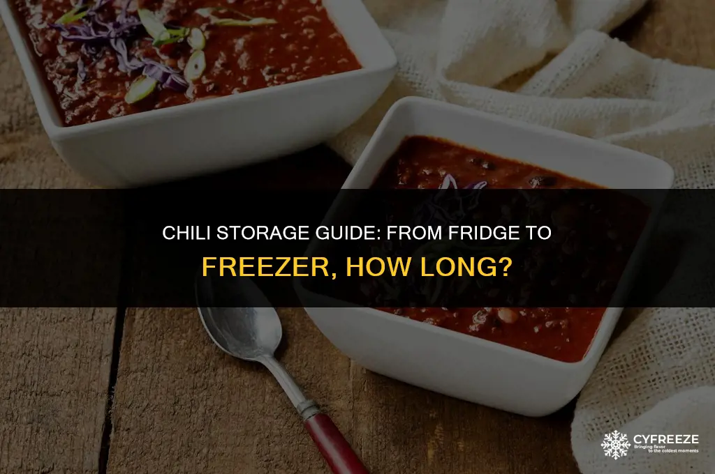 how long can chili stay in fridge before freezing