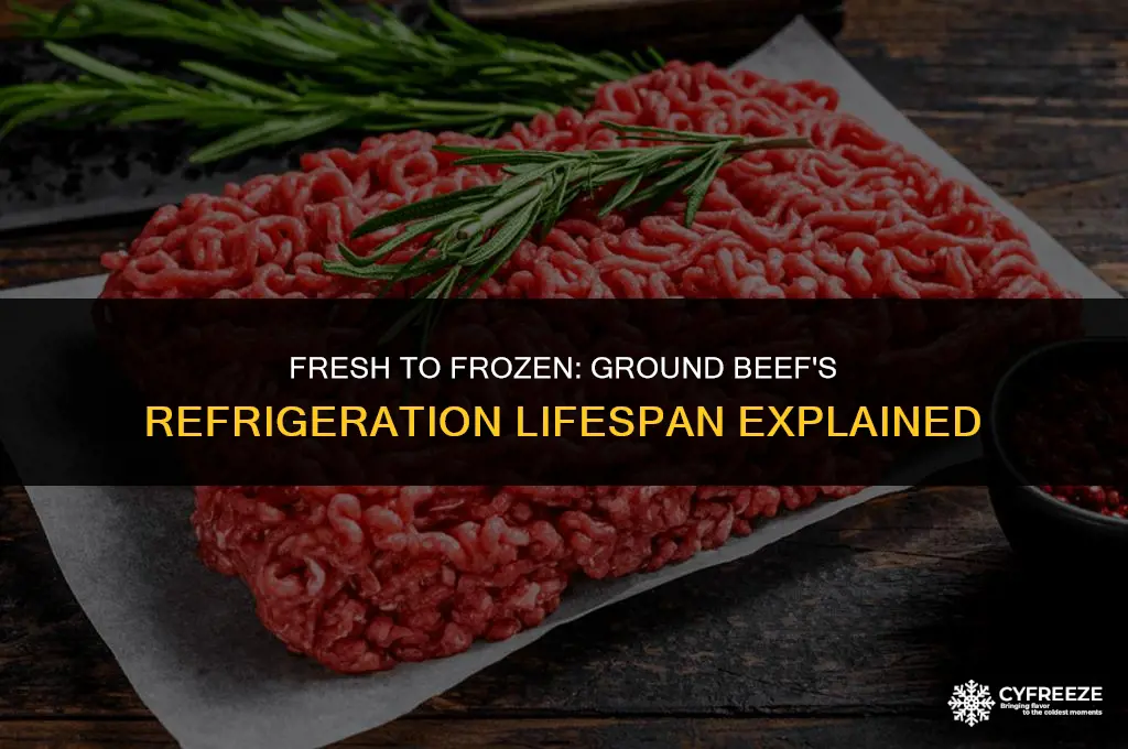 how long can ground beef stay in fridge before freezing