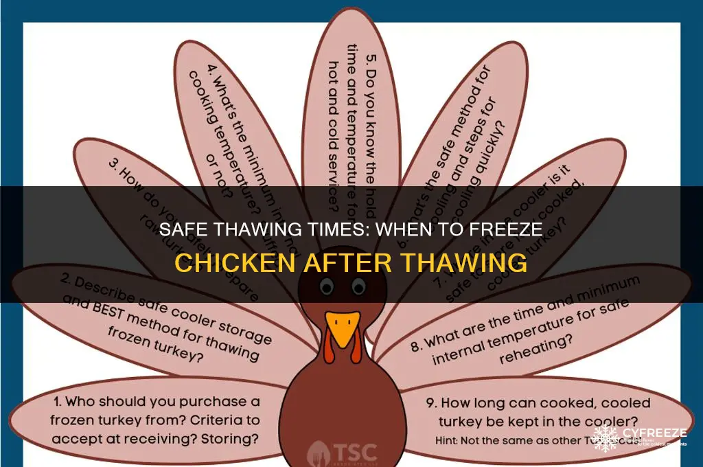 how long can i leave chicken thaw before freezing