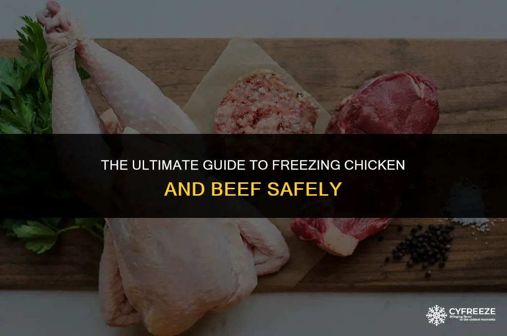 how long can you freeze chicken and beef