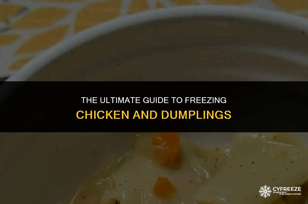 how long can you freeze chicken and dumplings