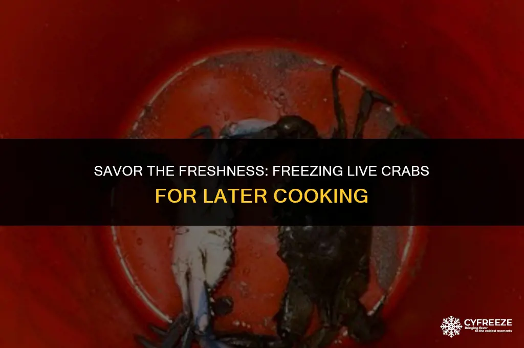 how long can you freeze live crabs and cook later