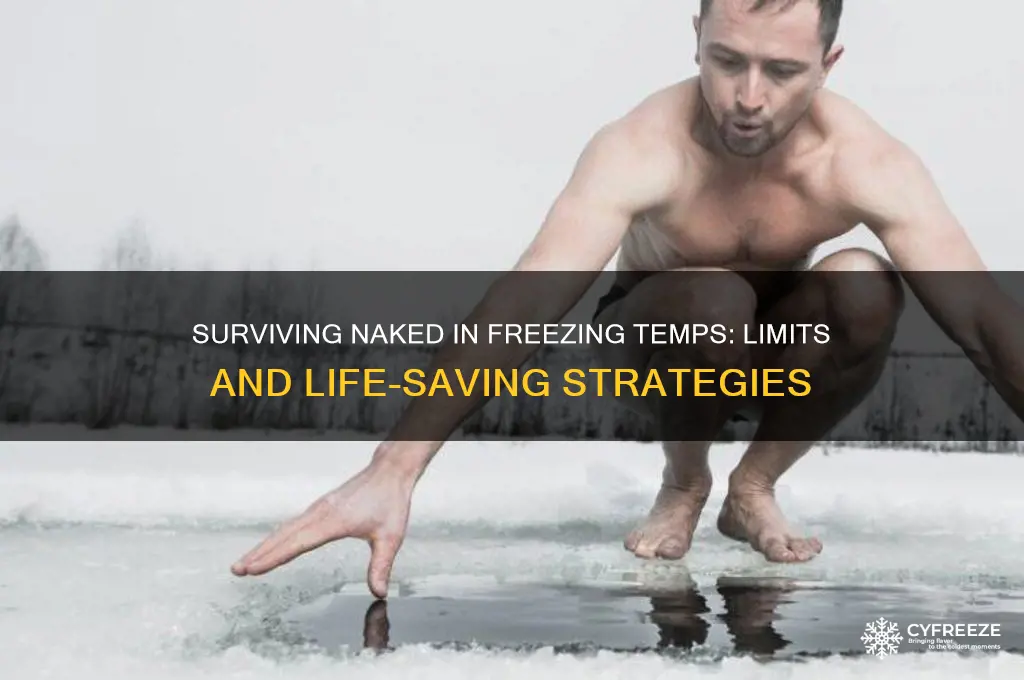 how long can you survive naked in freezing temperatures